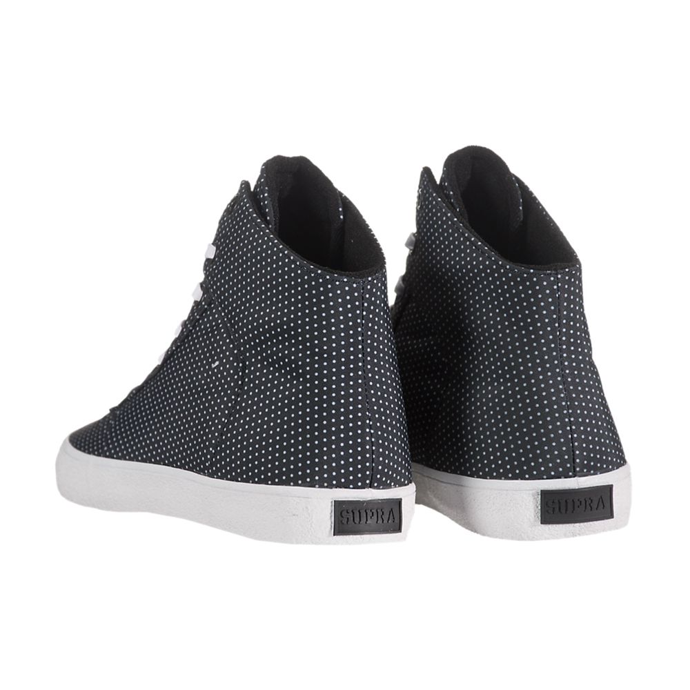 Chaussures de Skate Supra Cuttler Noir Blanche Black/White Femme | MIY-49010433